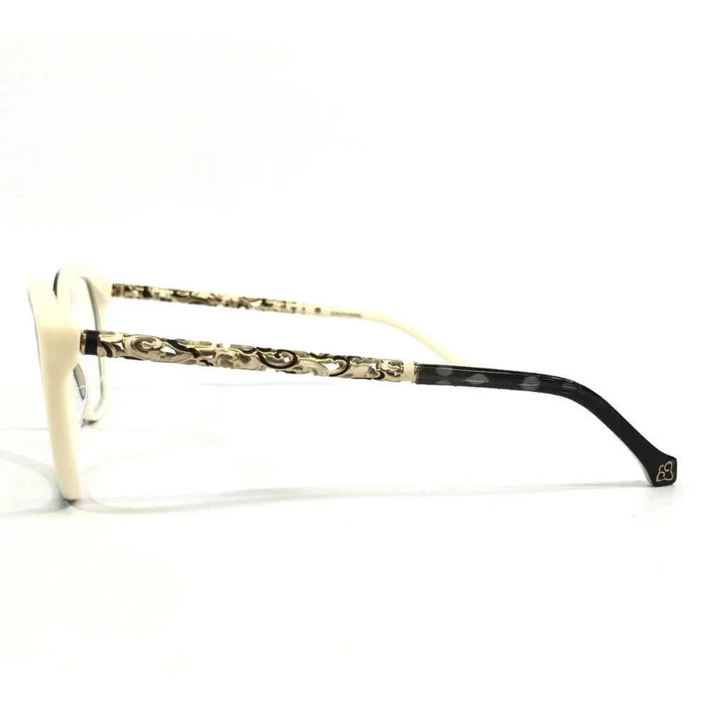 Coco Song Eyeglasses Frames VELVET MOON Col. 1 Black Ivory Gold Detail 55-18-140